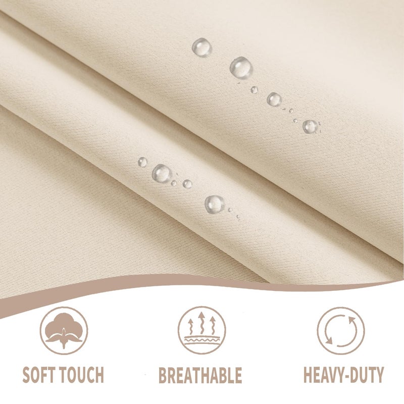 Vatge French Door Curtain Front Door Curtains For Glass Window Sidelight Curtains For Front Door  1 Panel  W12 X L72  Light Beige - Image 5