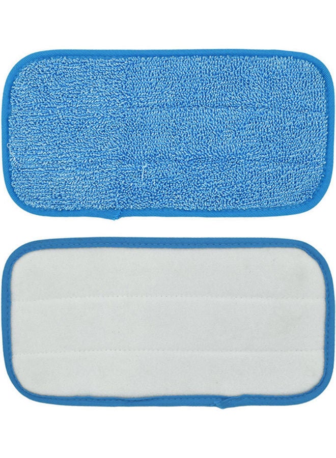 NIBEMINENT 2-Piece Mop Cloth Set Blue/White 30x15cm