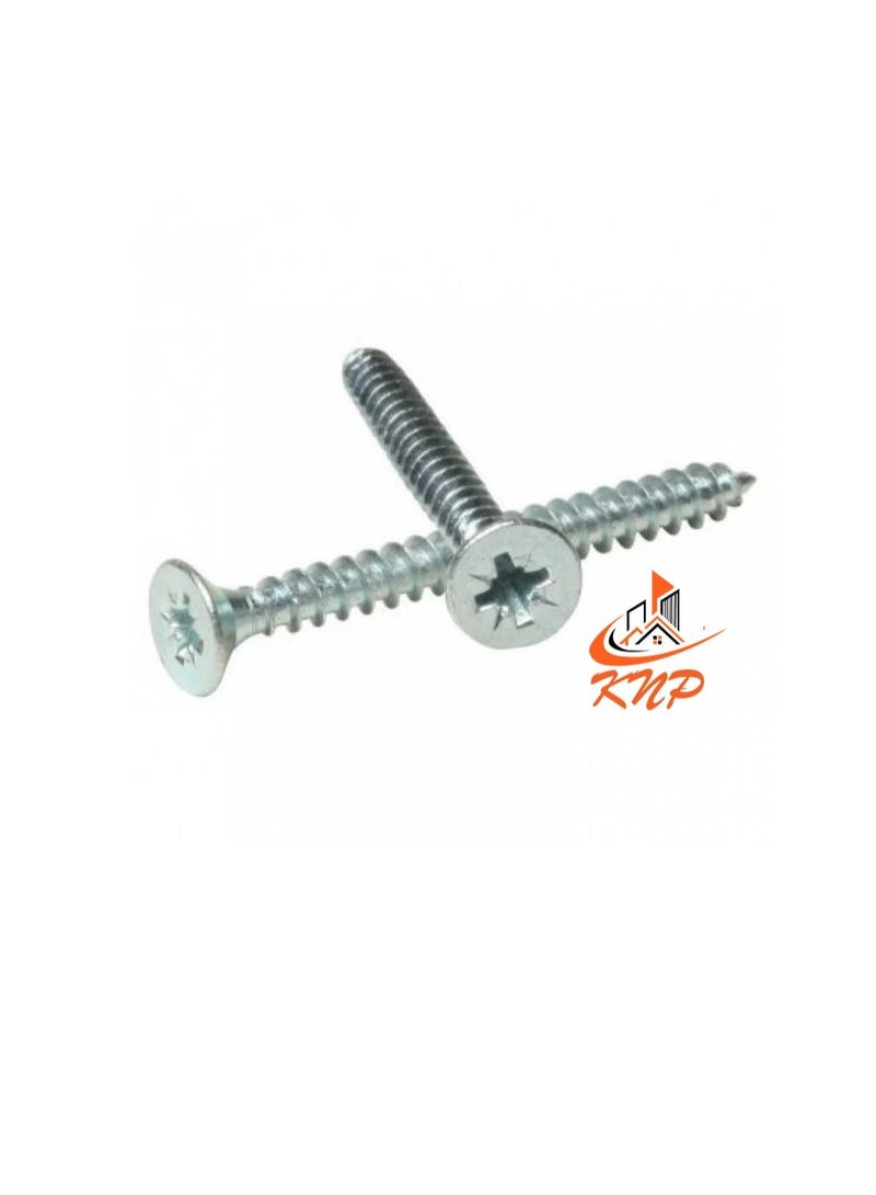 KNP KNP Steel Countersunk Head Twin thread Screws - Pack of 200 (1" x 8g) - Image 3