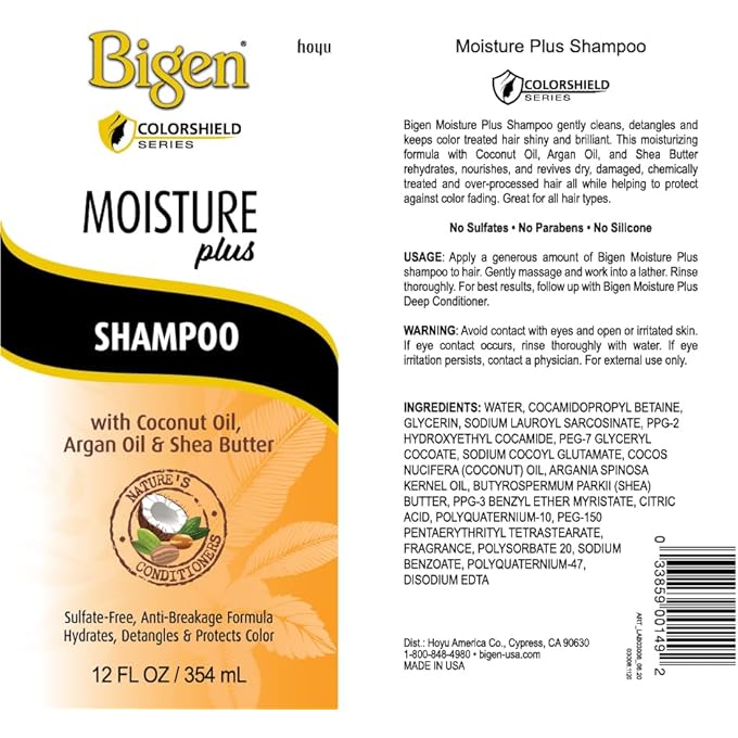 Bigen MOISTURE PLUS SHAMPOO 12 OZ - 2 PACK - Image 2