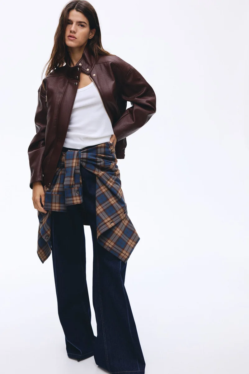 H&M Oversized coated jacket