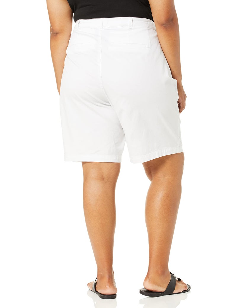 NYDJ Women's Plus Size Bermuda Short, Optic White, 14W - Image 2