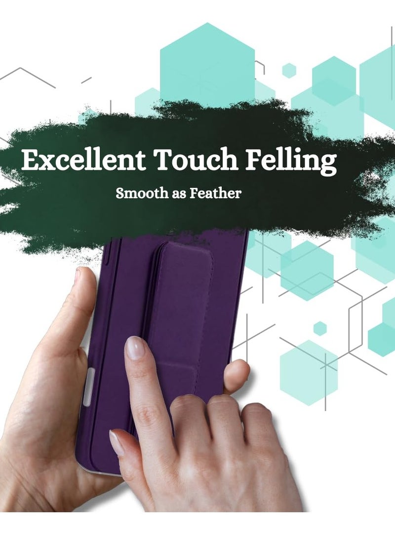 BORTONY iPhone 16 Pro Case Cover Back Stand with Magnet Holder Premium Silicone Vertical and Horizontal Hand Strap Grip Case Shockproof Protective Cover For Apple  iPhone 16 Pro - Image 2