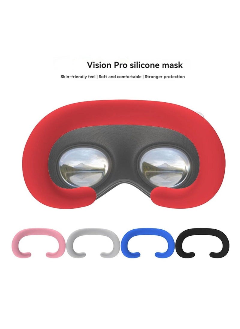 Excefore - VR Silicone Face Pad Cover for Apple Vision Pro Accessories, VR Face Cushion Waterproof Washable Eey Mask for Vision Pro Headset Silicone Replacement Face Pad (Red) - Image 1