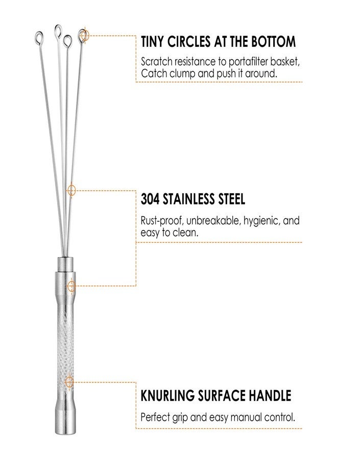 MATOW Espresso Coffee Stirrer, MATOW Stainless Steel Mini Whisk for Espresso Stirring Distribution - Professional Coffee Powder Stirring Tool - Image 2