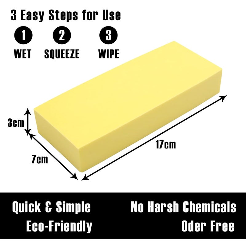 Kuber Industries Sponge Block Washing Block for Cars Sponge Block for Windows Household Cleaning Sponge Magic Cleaning Sponge Pack of 3 Multicolor - Image 3
