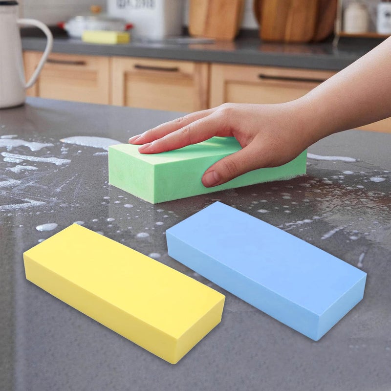 Kuber Industries Sponge Block Washing Block for Cars Sponge Block for Windows Household Cleaning Sponge Magic Cleaning Sponge Pack of 3 Multicolor - Image 1