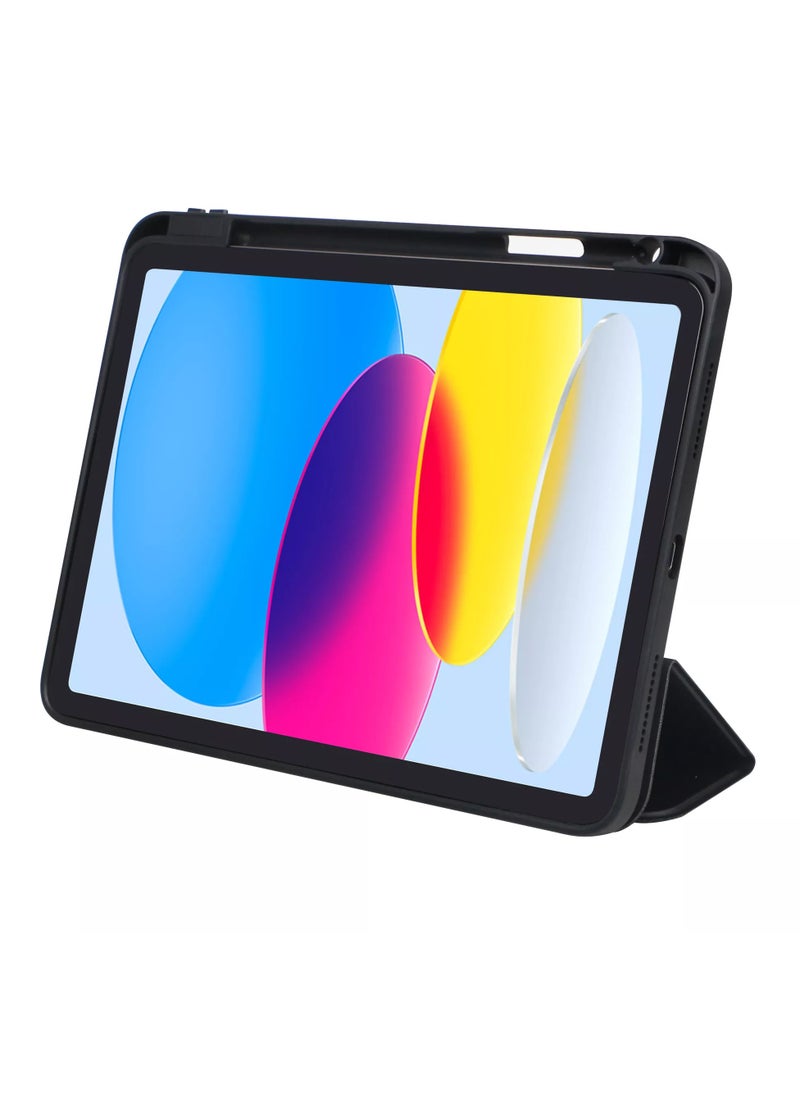 Protect PROTECT iPad 10th Gen Protective Cover | With Screen Protector | Trifold Stand | Auto Sleep/Wake | Silicone | Pencil Slot | Black | Model: PIPAD10BLK  - Image 2