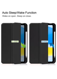 Protect PROTECT iPad 10th Gen Protective Cover | With Screen Protector | Trifold Stand | Auto Sleep/Wake | Silicone | Pencil Slot | Black | Model: PIPAD10BLK  - Image 5
