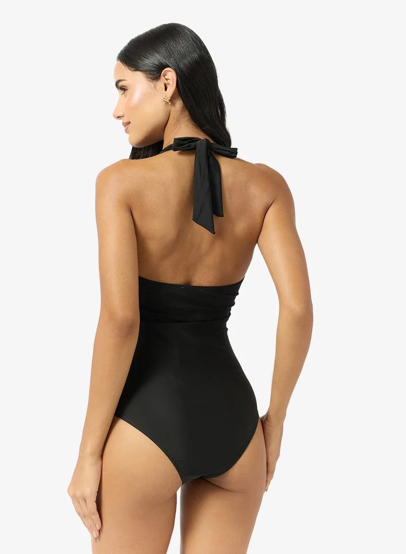 Ginger Plunge Neck Tummy Shaping Swimsuit