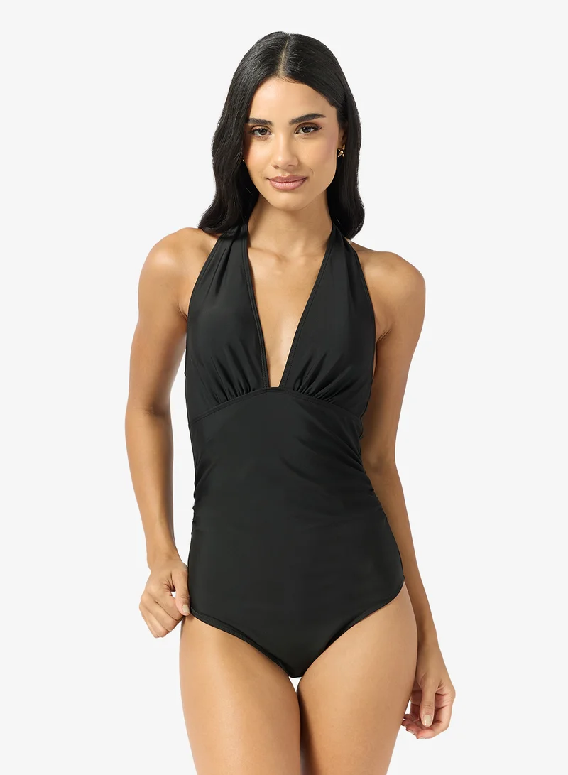 Ginger Plunge Neck Tummy Shaping Swimsuit