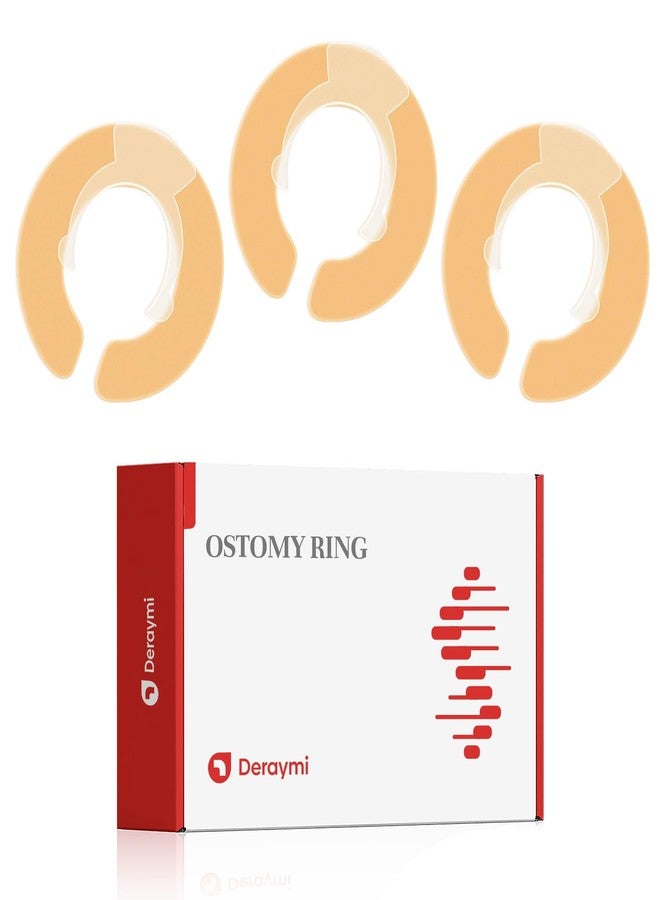 DERAYMI 20pcs Ostomy Barrier Rings, Outer Diameter 1.8" (45mm 4mm Thickness, Medical Hydrocolloid Ostomy Supplies, Moldable Barrier Rings for Ostomy Bag, Skin Barrier Ostomy for Colostomy Bags - Image 1