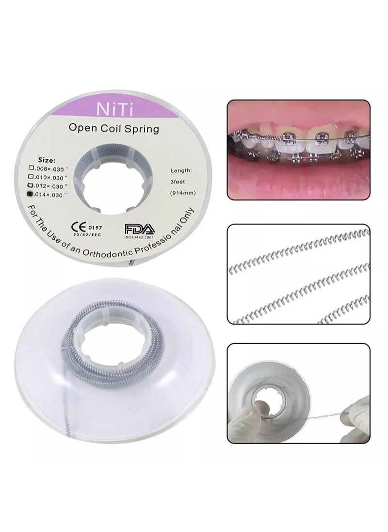 HaLunhi 914mm Dental Orthodontic Niti Open Coil Spring Spool (Size: 014 Inch)  - Image 1