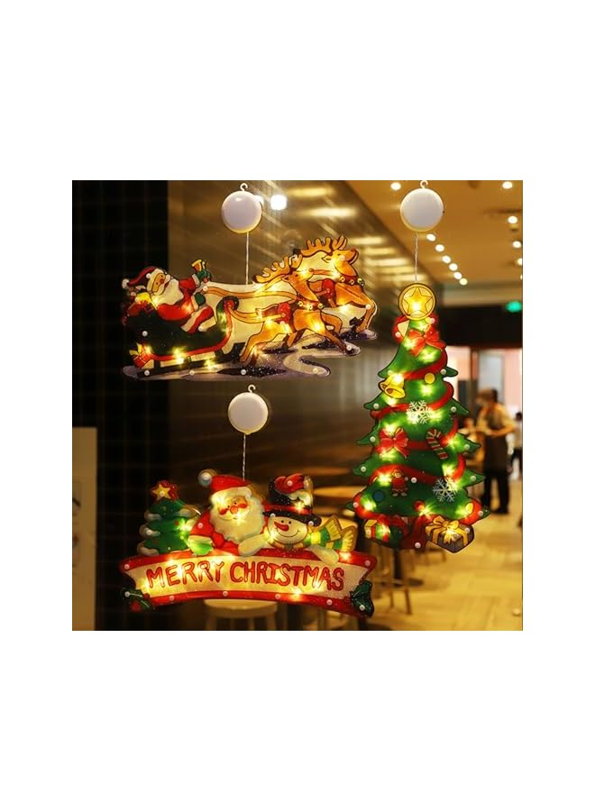 The Bros Christmas Decorations - 3 PCS LED Window Hanging Lights With Suction Cup for Xmas Tree, Fireplace, Door Decor - Image 5