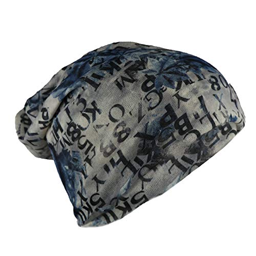 iSWEVEN Men's Women's Unisex Cotton Blended Slouchy Summer Skull Beanie Cap - Multicolor (7049A, Free Size) - Image 2