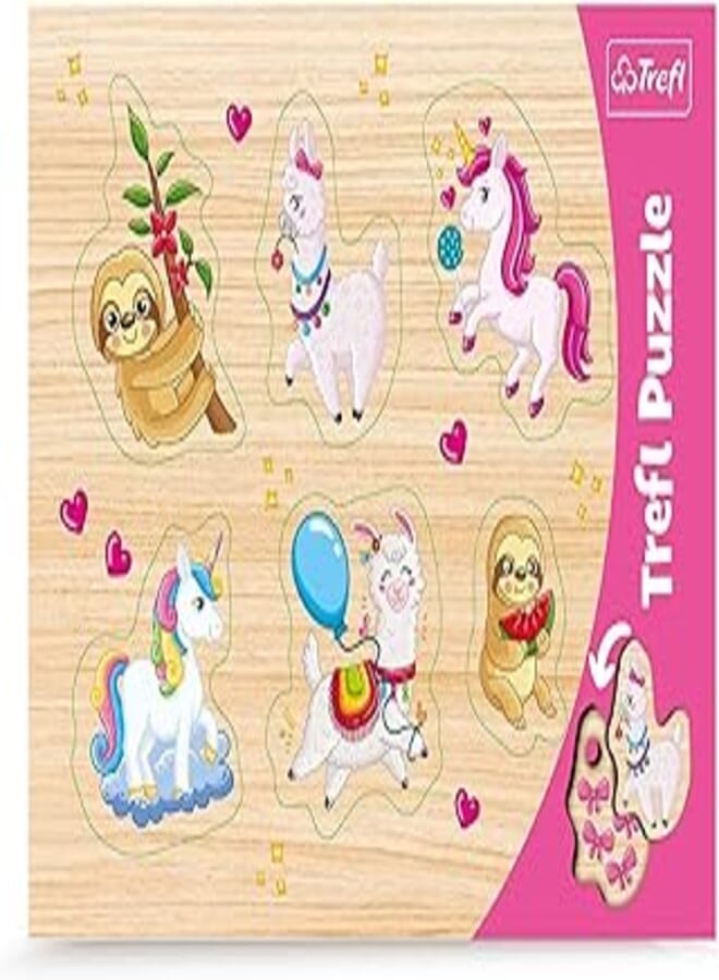 Trefl Frame Shaped Puzzles-Unicorns, lammas and sloths 