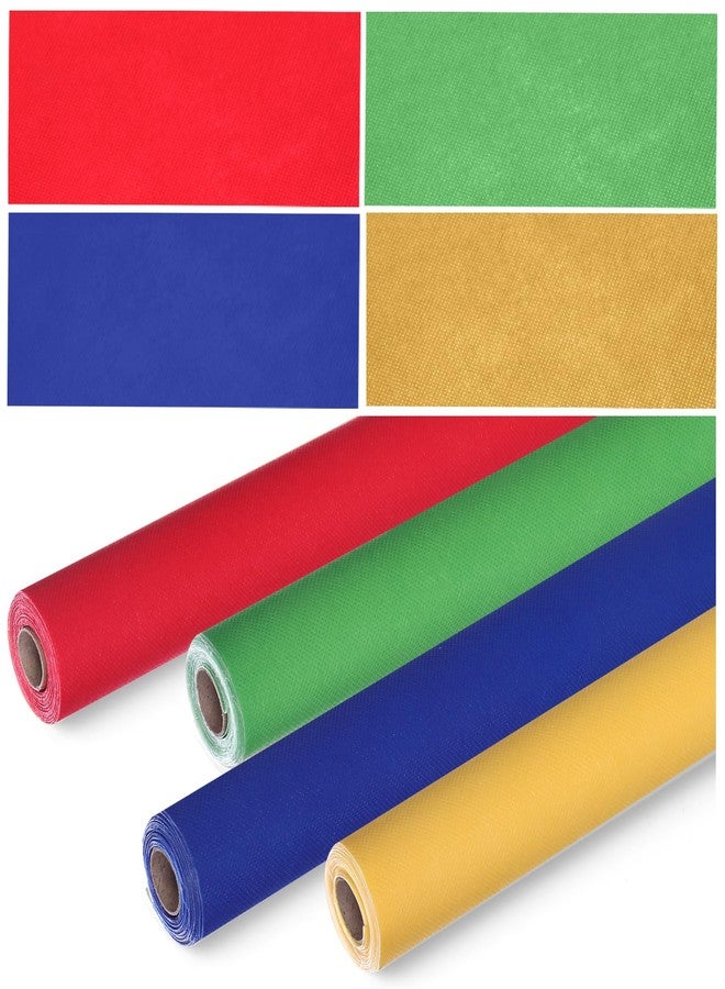 Skyygemm 4 Rolls Colored Bulletin Board Paper Nonwoven Craft Waterproof Fade Resistant Bulletin Board Paper Roll Bulk for Fall Art Decor Drawing Craft Painting(Rainbow Color,2 x 12 ft) - Image 1