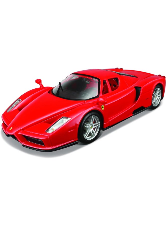 Maisto 1:24 Assembly Line Ferrari Enzo Red Officially Licensed Scaled Replicas of Collectible Diecast Metal Models with Exquisite Interior and Exterior Detailing for All Age. - Image 1