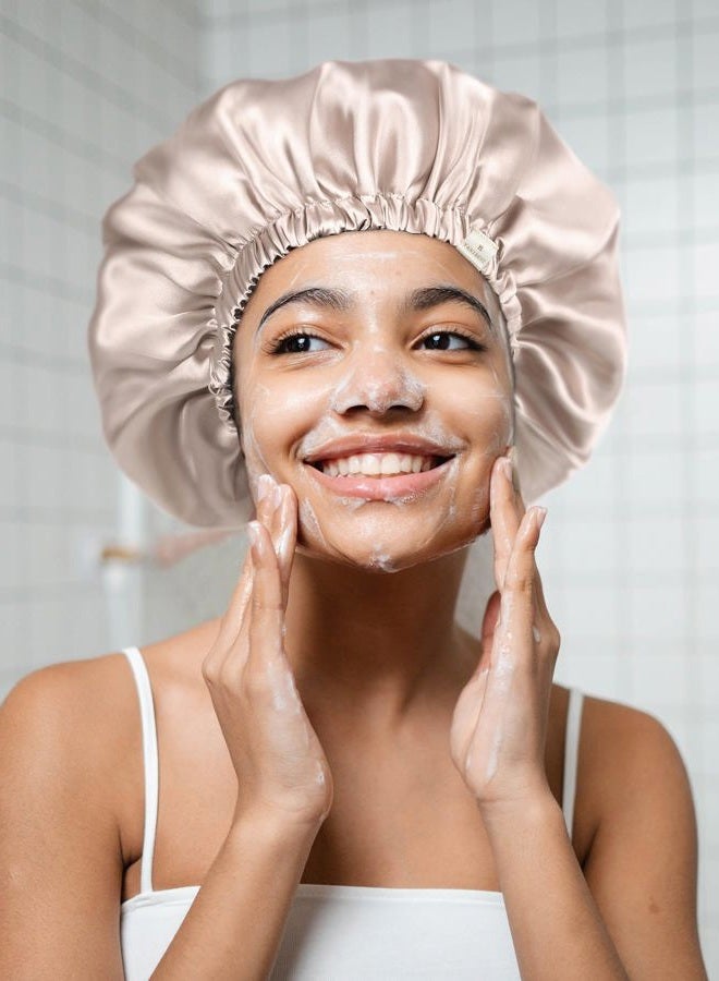 YANIBEST Double Layer Satin Bonnet Silk Bonnet Adjustable Hair Bonnet for Sleeping Hair Bonnets for Women Curly Natural Hair - Image 4