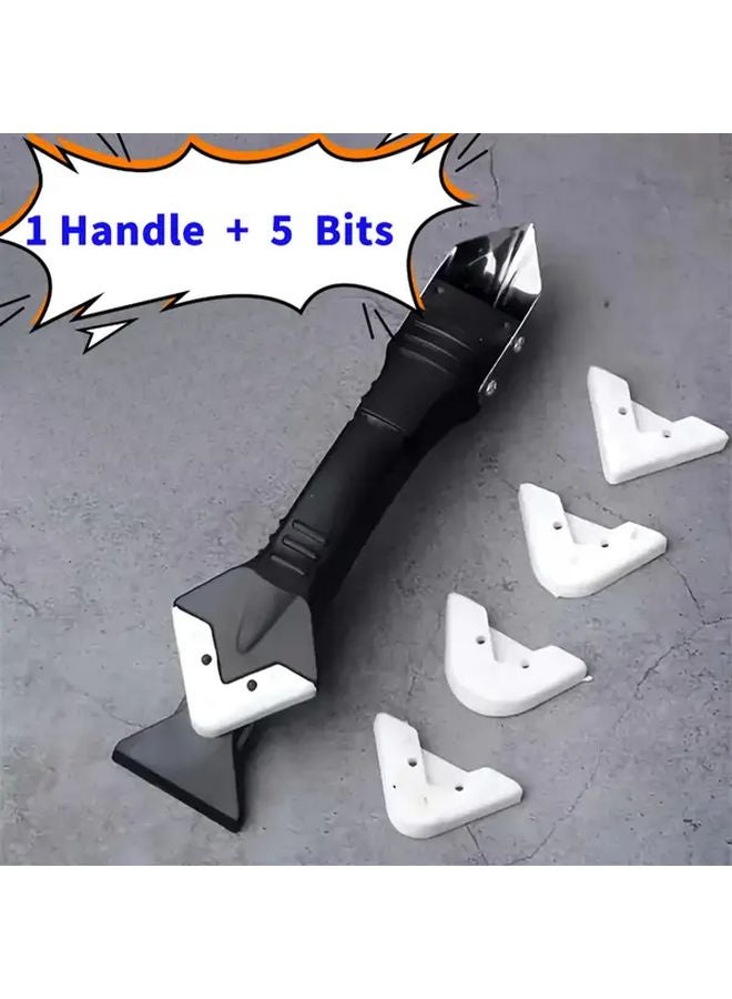 Multifunctional Set With Replacement Head Caulk Finishing Tool Ergonomic Handle - Image 1