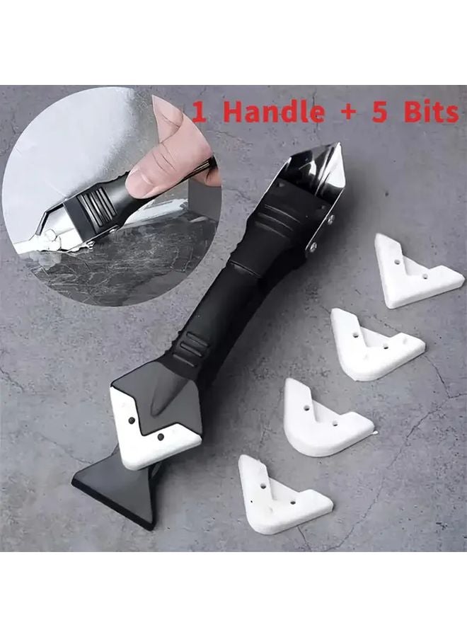 Multifunctional Set With Replacement Head Caulk Finishing Tool Ergonomic Handle - Image 2