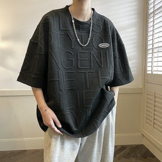 Mens Short Sleeve Letter Print Tee Summer Casual Black - pzsku/ZD88D57FFC4E61F5B08D6Z/45/1746225279/837a12ed-a51c-4be8-9775-db6e3dc0b647