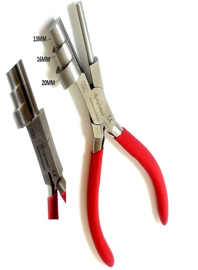 CYNAMED German Heavy Duty Bail Making Pliers -BIG WRAPPER LOOPING, WIRE WORKING,13MM, 16MM, 20MM LOOP, WIRE WRAPPING JEWELRY-WITH NON-SLIP COMFORT GRIP HANDLE - Image 2