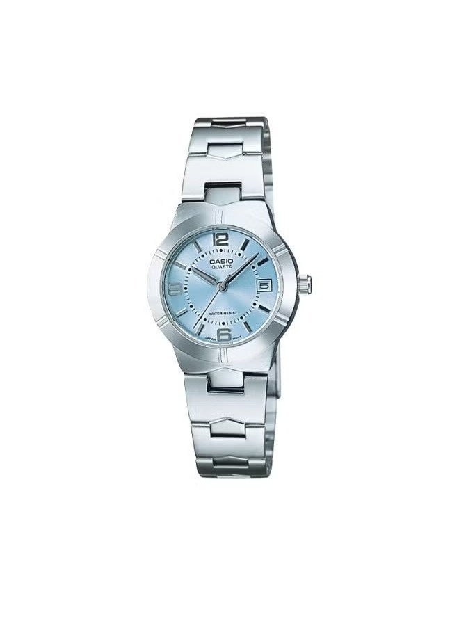 Casio Women's Blue Dial Stainless Steel Band Watch - Ltp-1241d-2adf - Image 1
