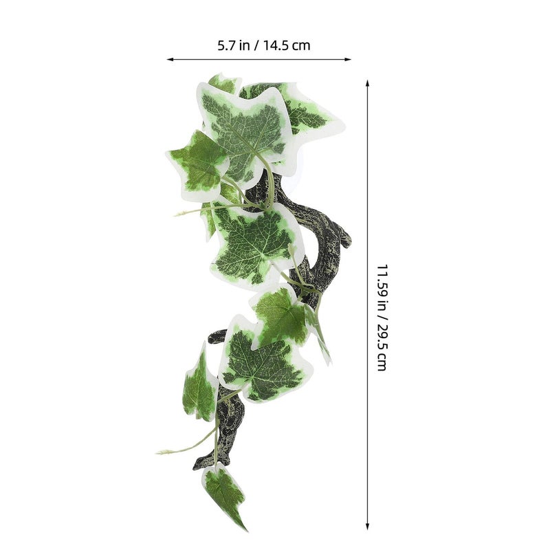 Realistic Resin Terrarium Branch 9 Inch, Artificial Faux Reptile Climbing Resting Habitat Decoration - Image 3