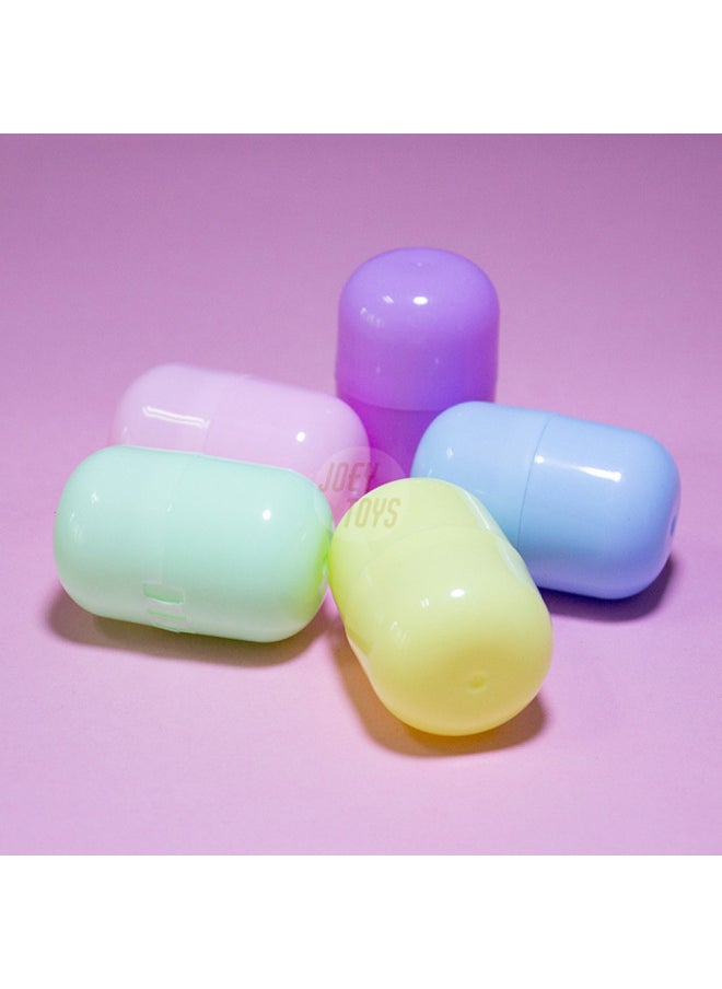 null - Suit 32x 47mm Conjoined Capsule Twist Shell Mini Pill Storage Box ToyVeningCapsules-Color:Fully Transparent-Specifications:30 Pieces/bag (buttoned, Empty Shell) - Image 1