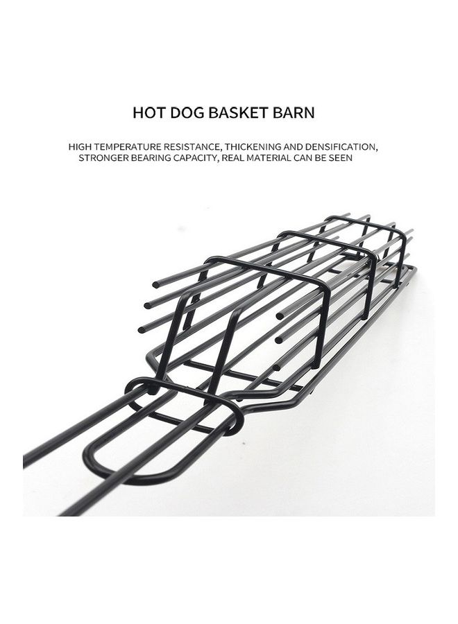 نيبمينينت طقم مشابك شواء شبكية مع مقبض خشبي مكون من قطعتين أسود/بيج 52x5x12سم - Image 5