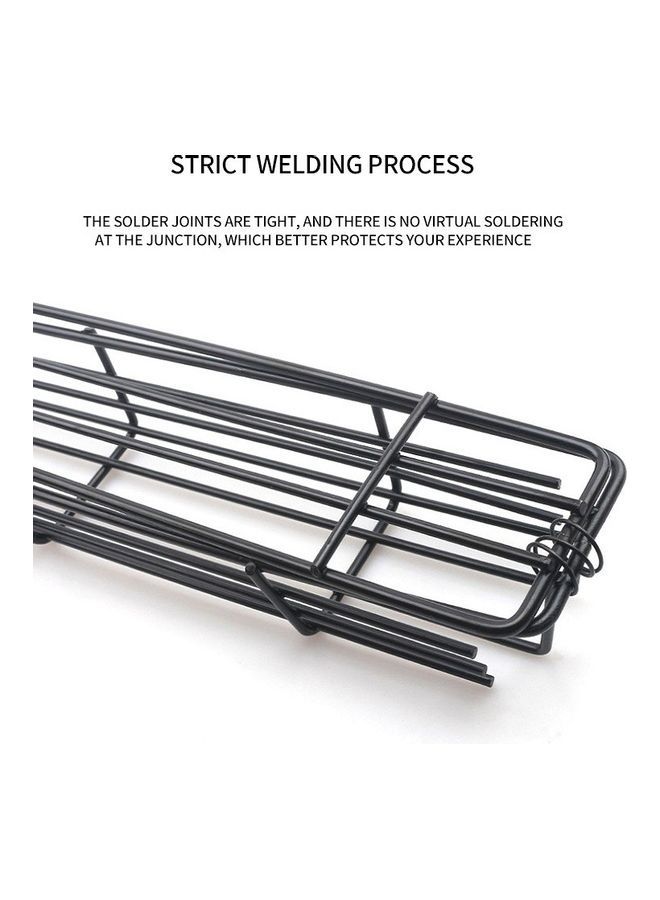 نيبمينينت طقم مشابك شواء شبكية مع مقبض خشبي مكون من قطعتين أسود/بيج 52x5x12سم - Image 3