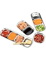 Drizzle Sauce Dish Stainless Steel Soy Tomato Sauce Salt Vinegar Sugar Spices Flavor Condiment Dip Bowls Korean BBQ - Image 1