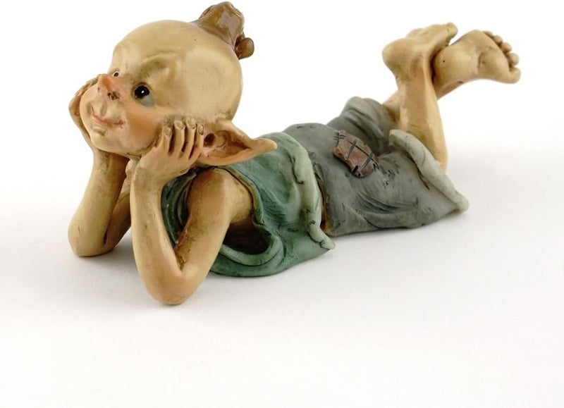 Top Collection Miniature Fairy & Terrarium Garden Pixie in Thought Statue, Small, Blue, Grey, White Flesh - Image 1