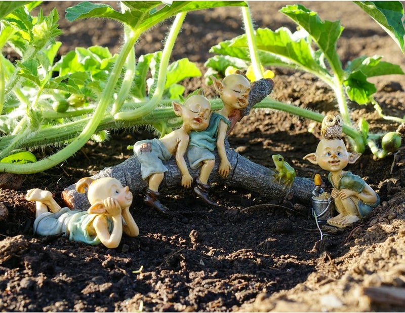 Top Collection Miniature Fairy & Terrarium Garden Pixie in Thought Statue, Small, Blue, Grey, White Flesh - Image 3
