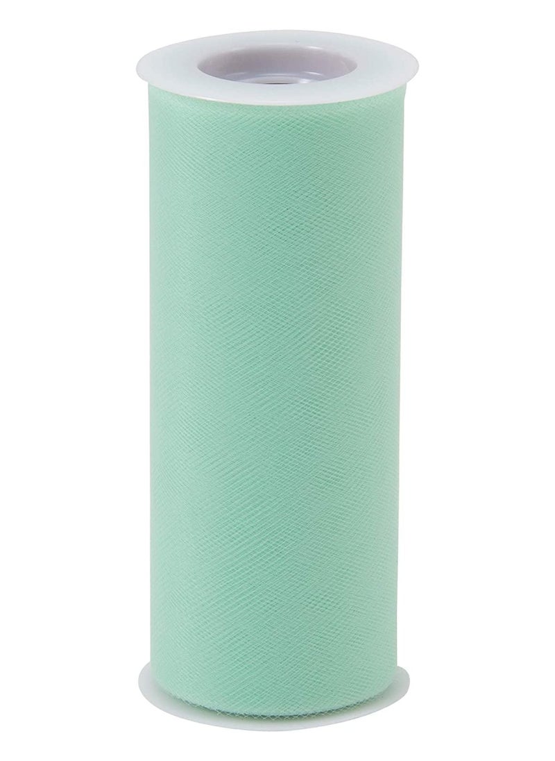 Party with Emma Tulle Fabric Rolls 6 Inch Tulle Ribbon Netting Spool for Tutu Skirt Wedding Baby Shower Birthday Party Decorations Gift Wrapping DIY Crafts (Mint 3 Rolls)  - Image 2
