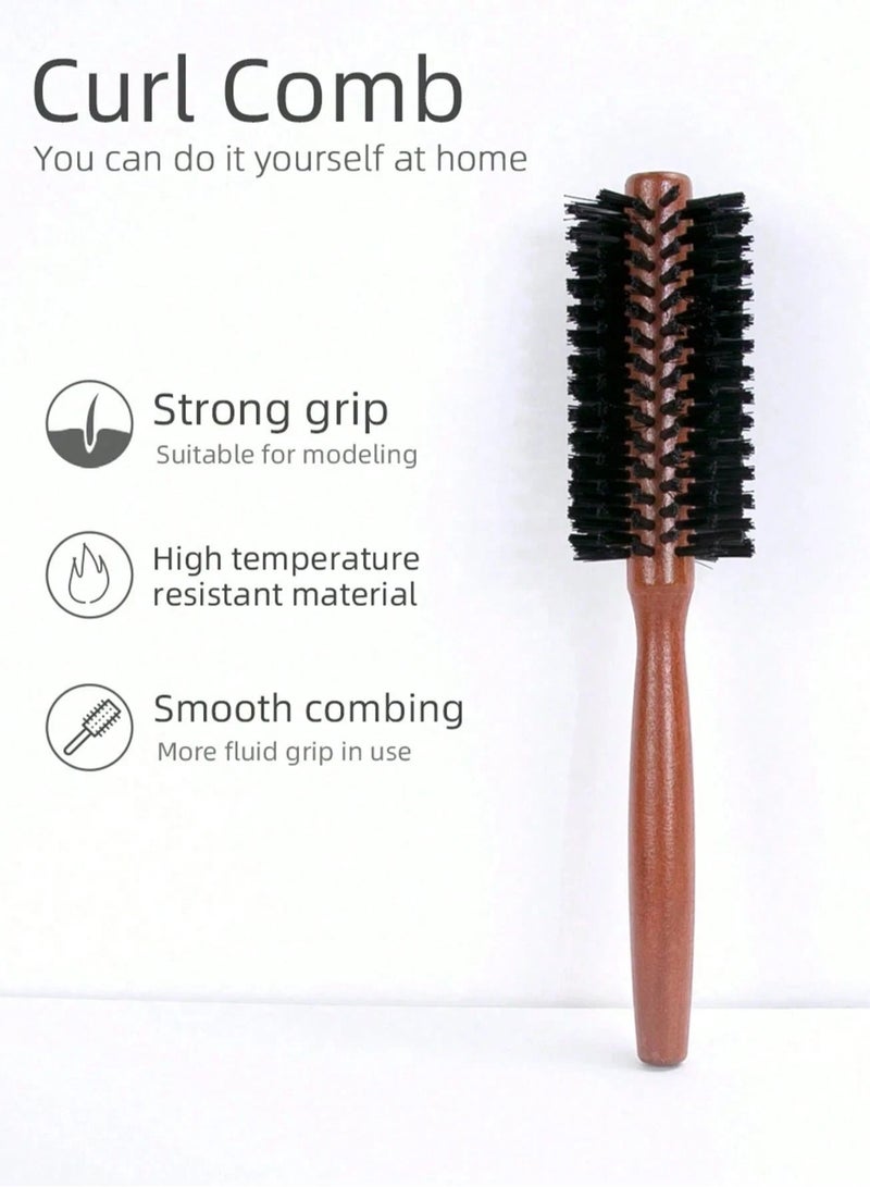 شي إن فرشاة شعر حرارية للتصفيف – بمقبض خشب لتمليس وتمويج الشعر - Image 3