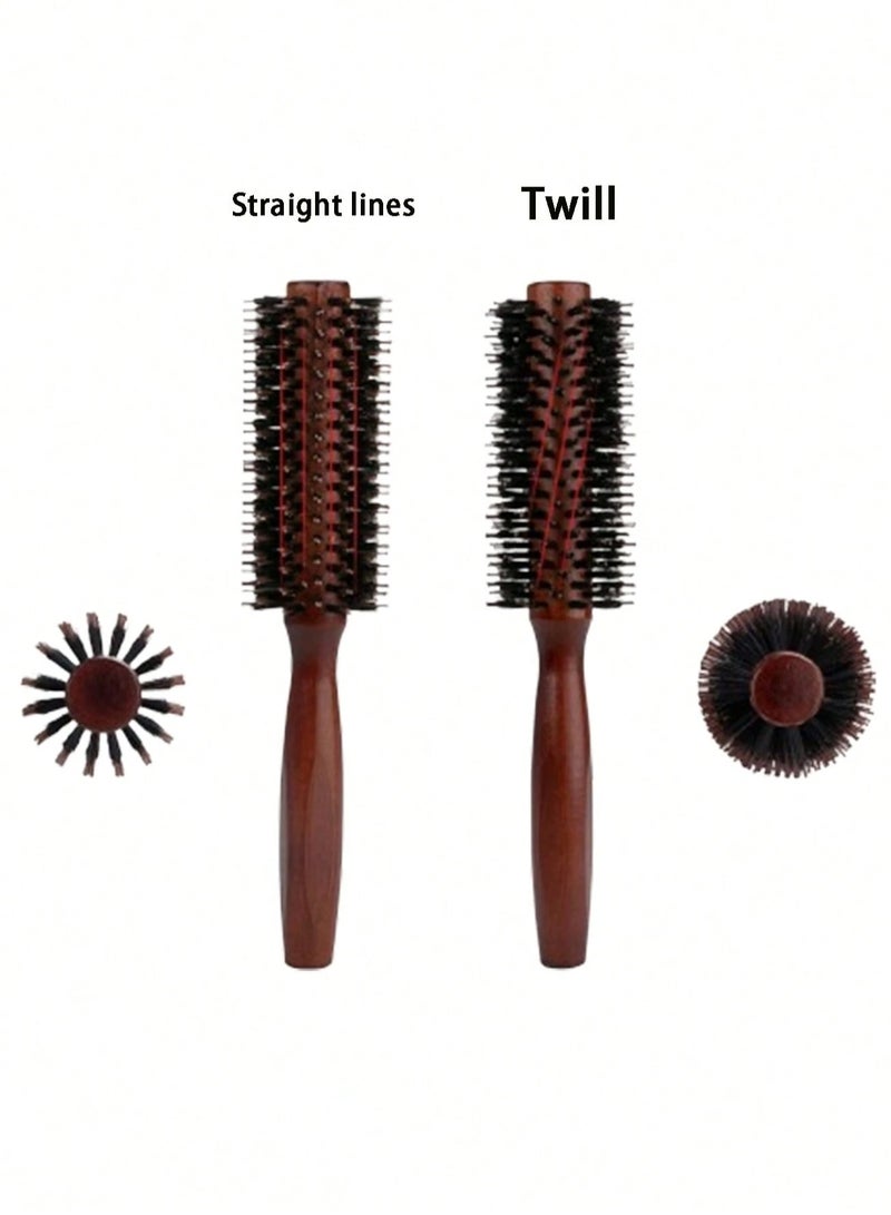 شي إن فرشاة شعر حرارية للتصفيف – بمقبض خشب لتمليس وتمويج الشعر - Image 2
