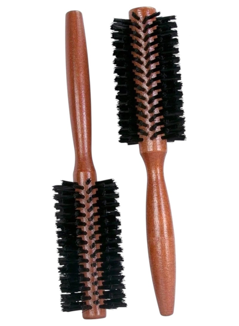 شي إن فرشاة شعر حرارية للتصفيف – بمقبض خشب لتمليس وتمويج الشعر - Image 1