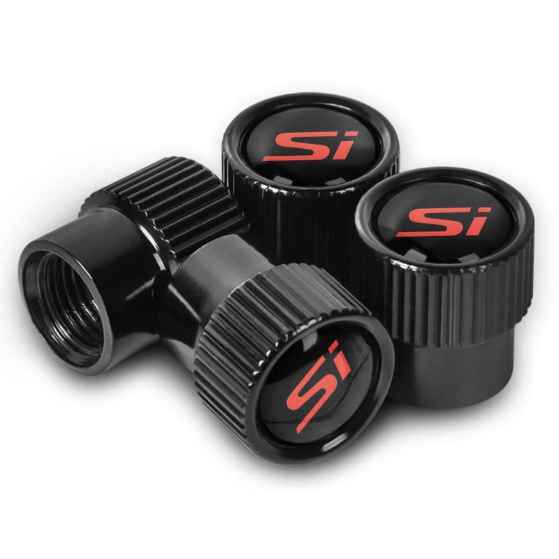 HUIANTS Car Tire Valve Stem Caps Metal Air Valve Cap for Honda Civic SI AccessoriesCorrosion and Wear Resistance4Pcs SI - Image 3