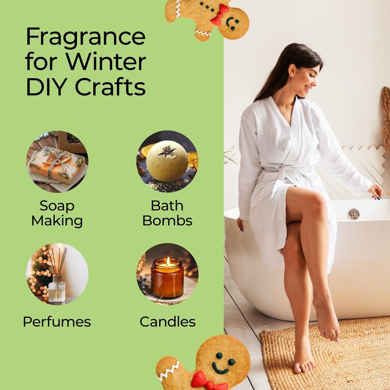 Good Essential Professional Gingerbread Fragrance Oil 1 fl oz (30ml) for Diffusers, Candles, Soaps, Lotions, Perfume, Candle & Soap Making Fragrance Oil - Image 3