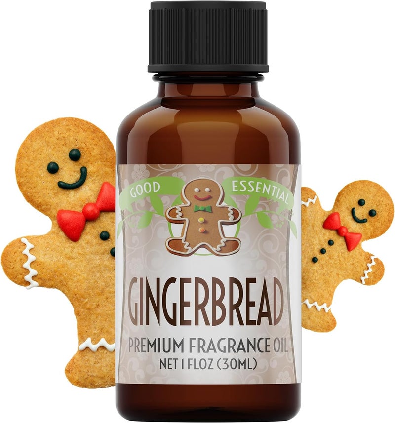 Good Essential Professional Gingerbread Fragrance Oil 1 fl oz (30ml) for Diffusers, Candles, Soaps, Lotions, Perfume, Candle & Soap Making Fragrance Oil - Image 1