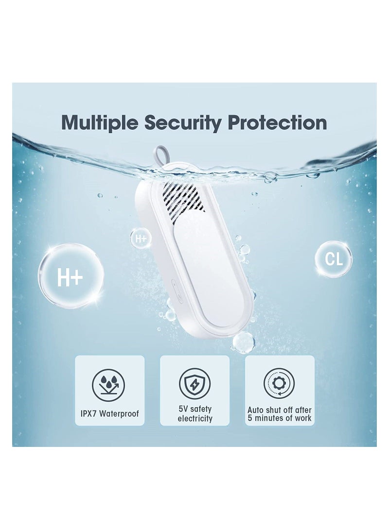 NIBEMINENT آلة غسل الفواكه والخضروات SYOSI، منظف تلقائي محمول لاسلكي USB، منظف بالموجات فوق الصوتية بتقنية تنقية OH-ion، أبيض - Image 4