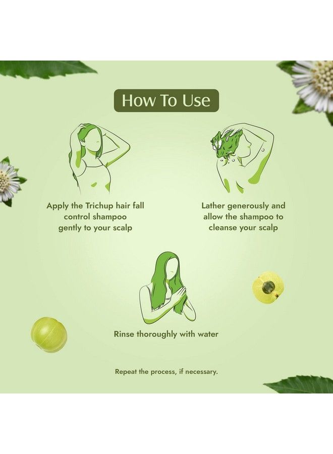 Trichup Hair Fall Control Herbal Shampoo - Enriched Amla, Licorice & Bhringaraj - Help to Reduce Hair Fall & Thinning Hair (200ml) - Image 5