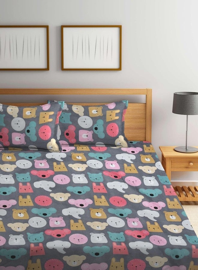 CK CREATION Wrinkle Free Microfiber Bedsheet for Kids (Double Bed King Size 90x90 Inches Boys Girls Room (Design-4) - Image 2