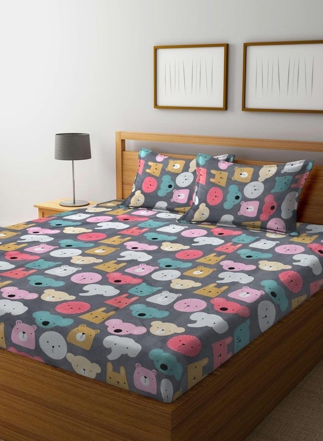 CK CREATION Wrinkle Free Microfiber Bedsheet for Kids (Double Bed King Size 90x90 Inches Boys Girls Room (Design-4) - Image 4