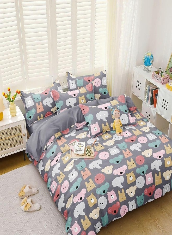 CK CREATION Wrinkle Free Microfiber Bedsheet for Kids (Double Bed King Size 90x90 Inches Boys Girls Room (Design-4) - Image 1