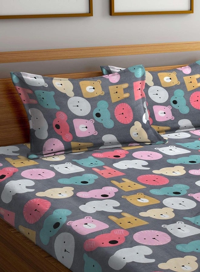 CK CREATION Wrinkle Free Microfiber Bedsheet for Kids (Double Bed King Size 90x90 Inches Boys Girls Room (Design-4) - Image 5