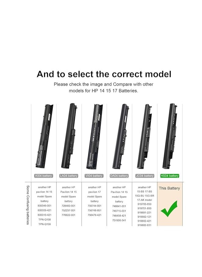 Generic HS03 HS04 Notebook Laptop Battery for HP 240 G4 245 G4 246 G4 250 G4 255 G4 256 G4Series HP Notebook 14 14g 15 Series 807612-421 807956-001 HSTNNN -LB6U HSTNN-LB6V  - Image 3