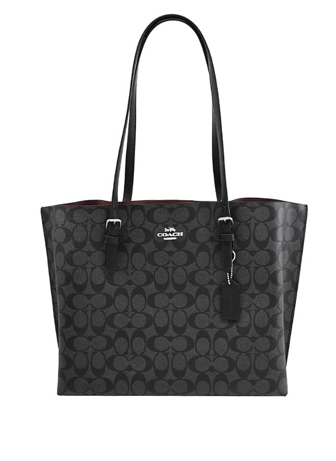 coachoutlet - Coach Ruwan Women's Satchel Tote Bag in Signature Canvas – Shoulder Handbag & Travel Purse, Walnut Black - Image 1